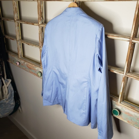 Max Mara NEW Azzurro Cotton Twill Blazer Ladies size 16 - Picture 11 of 13